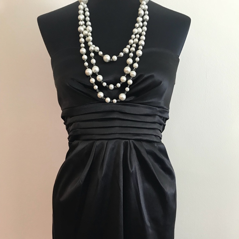 Classic little black dress, strapless